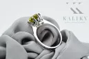 Artesanía vintage Anillo Peridoto amarillo Plata de ley 925 vrc157s